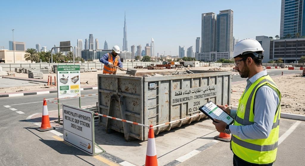 metallic skips in dubai
