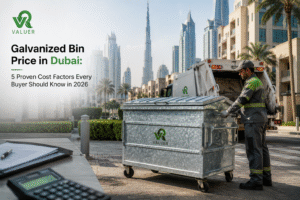 galvanized bin price in Dubai - Valuer UAE manufacturer direct pricing factors