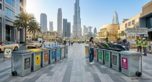 galvanized metallic bins in Dubai - Valuer UAE 1.1 CBM 2.5 CBM 4.5 CBM waste bin supplier