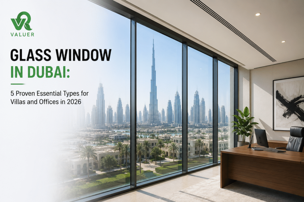 glass window in Dubai - Valuer UAE double glazed Low-E frameless glass window supplier