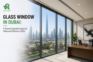 glass window in Dubai - Valuer UAE double glazed Low-E frameless glass window supplier