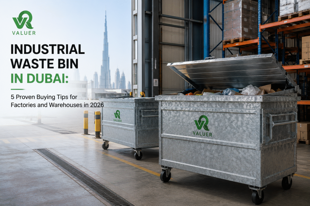 industrial waste bin in Dubai - Valuer UAE galvanized factory warehouse waste bin supplier