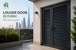 louver door in Dubai - Valuer UAE exterior sliding adjustable industrial aluminium louver door supplier