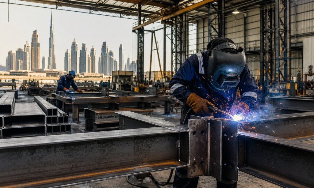 steel-fabrication-in-Dubai-Valuer-UAE-custom-structural-steel-fabrication-supplier