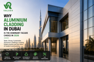 aluminium cladding in Dubai - Valuer UAE ACP solid aluminium facade cladding supplier installer