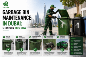 garbage bin maintenance in Dubai - Valuer UAE galvanized metallic bin service repair maintenance