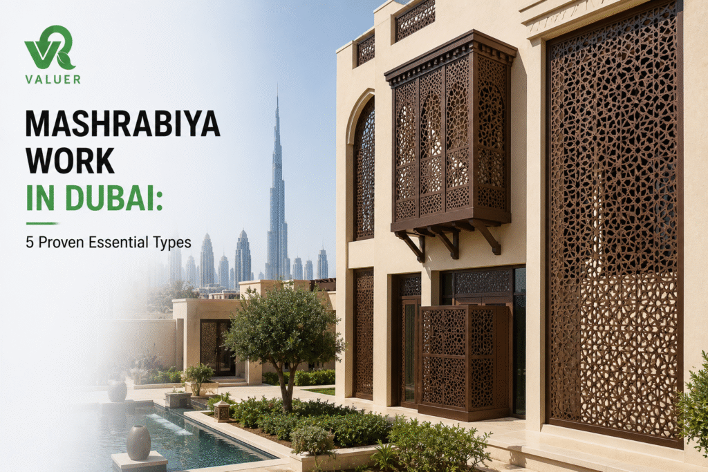 mashrabiya work in Dubai - Valuer UAE CNC aluminium laser cut screen facade panel supplier