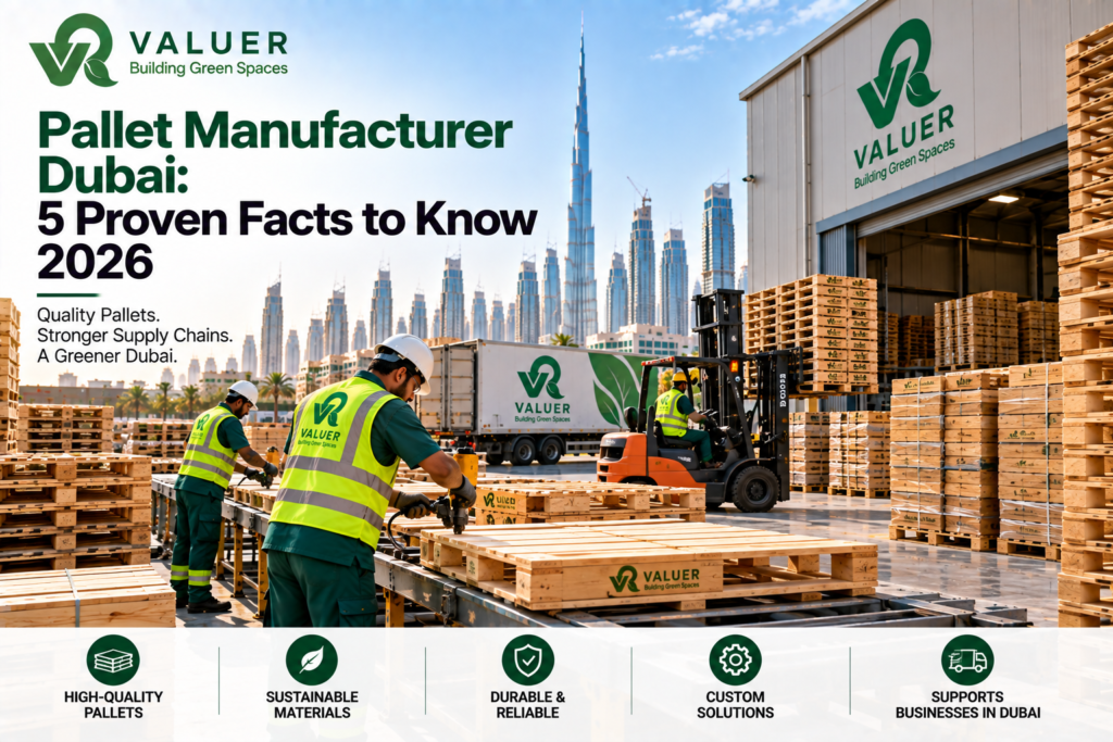 pallet manufacturer Dubai 2026 - Valuer UAE ISPM-15 wooden plastic pallet manufacturer supplier UAE