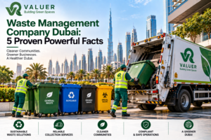 waste management company Dubai 2026 - Valuer UAE galvanized bins plastic refuse skips litter bins waste infrastructure guide